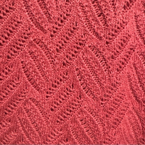 Talbots Pink Ruffle Neck Textured Knit Sweater - Picture 6 of 8